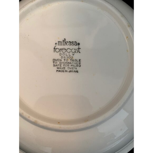 RARE- Vintage Mikasa Forecast Dolly 9.5" Vegetable Bowl  Japan Yellow Poppy - Picture 5 of 12